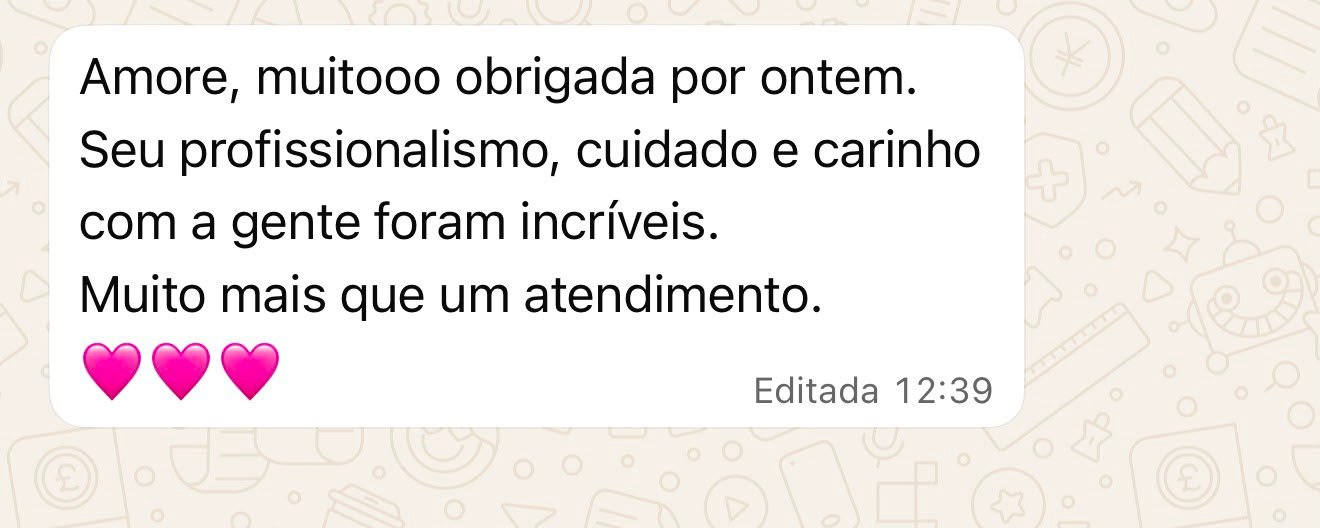 Mensagem de agradecimento de cliente